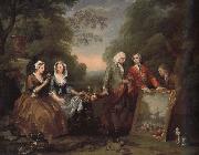 William Hogarth President Andrew and friends oil